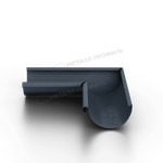 Угол желоба внутренний МЕТАЛЛ ПРОФИЛЬ Foramina Freeze D125 Grey