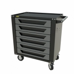 GTS6.grey Тележка инструментальная Garopt 6 ящиков СЕРАЯ, центральный замок, увеличенные колеса, доводчики, GAROPT Серия "Standart"