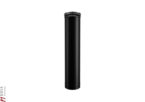 Дымоход Феррум нержавеющий (430/0,8 мм) ф115 L=1,0м черный