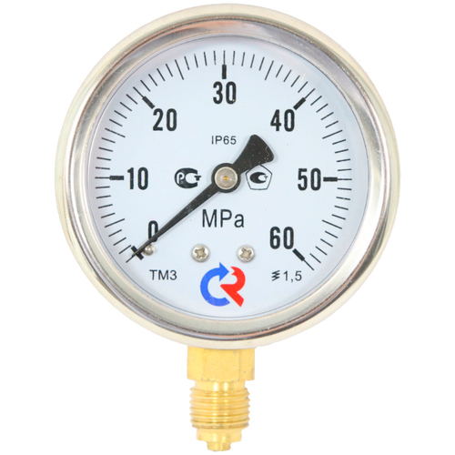 Манометр радиальный Росма ТМ-32GР.GG (G-G.6МПа) G1/4 1.5 виброустойчивый (готовый к гидрозаполнению) 63мм, тип - ТМ-32GР, радиальное присоединение, шкала (G-G.6МПа), байонет G1/4, класс точности 1.5, цвет хром