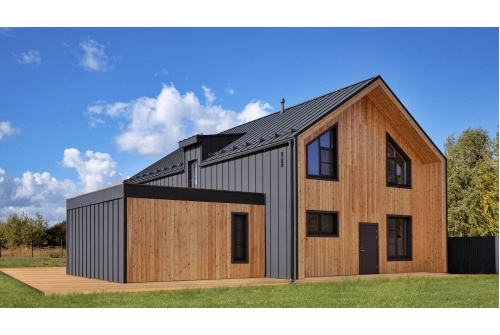 Кликфальц Grand Line 0,45 Drap ST с пленкой на замках RAL 7024 мокрый асфальт