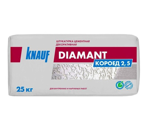 Штукатурка декоративная Knauf Диамант Короед, зерно 2,5 мм, 25 кг, шт
