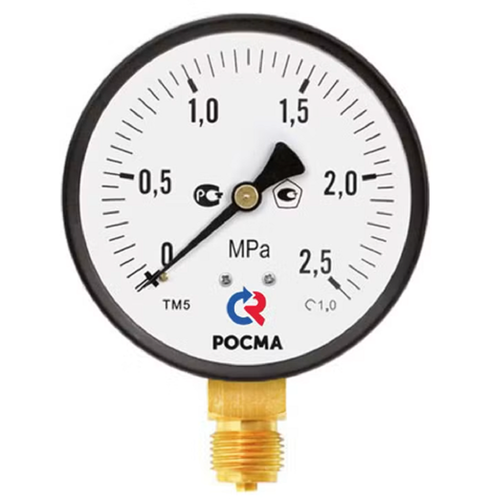 Манометр Росма ТМ-51GР.GG (G-16 МПа) М2Gх1.5 1.G общетехнический 1GG мм, радиальное присоединение, G-16 МПа, класс точности 1