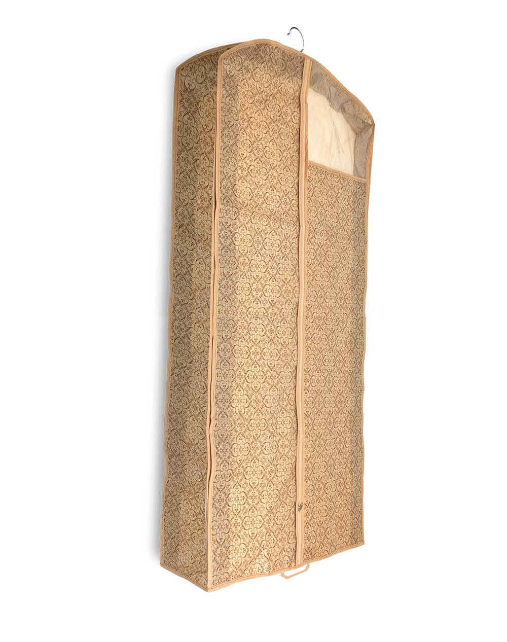ЧЕХОЛ для хранения шуб, дублёнок, пальто ГЕЛЕОС "Миндаль"/бежевый/ 140х60х12 см