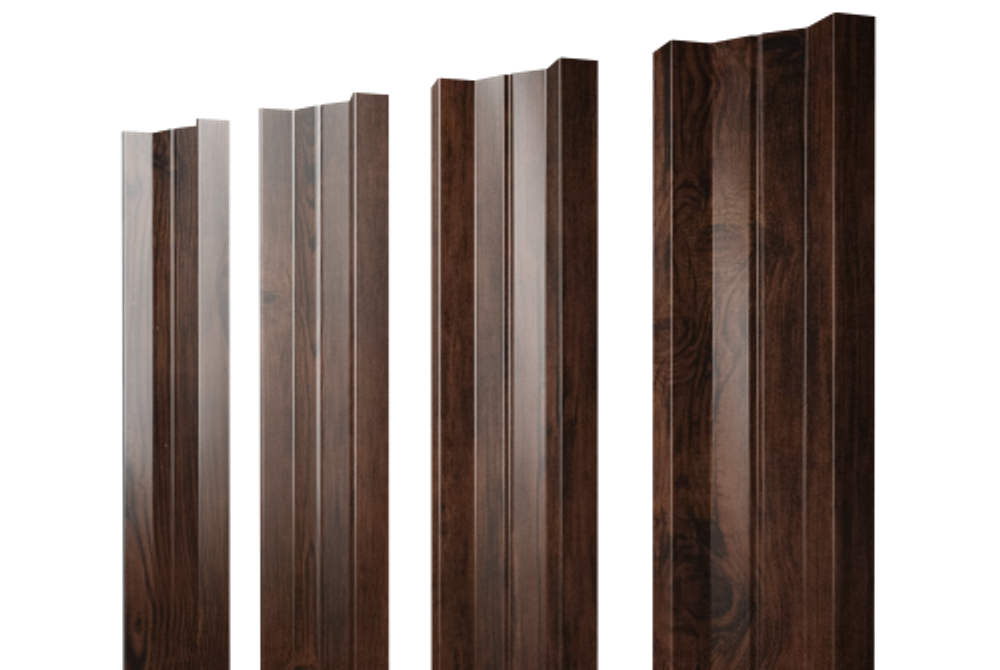 Штакетник М-образный А с прямым резом 0,45 Print Elite Cherry Wood TwinColor
