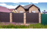 Штакетник Круглый фигурный 0,45 Drap ST RR 32 темно-коричневый