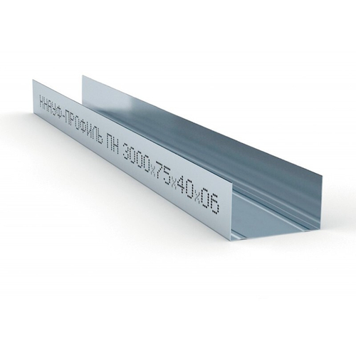 Профиль направляющий ПН Кнауф 75х40х3000 мм оцинкованный 0,6 мм, шт