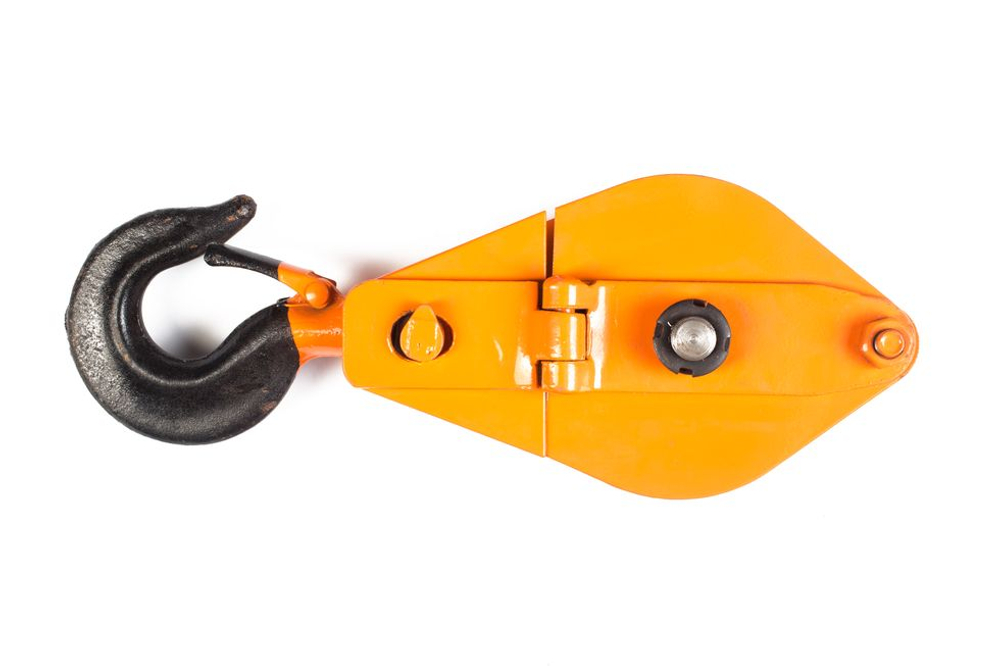 Блок монтажный однорольный с крюком TOR 1 т с откидной щекой