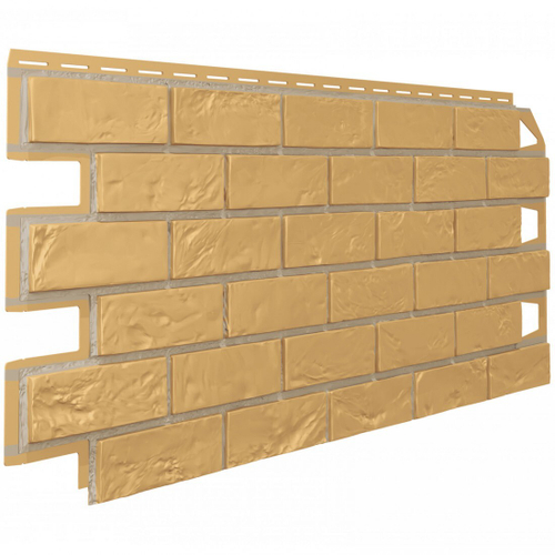 Панель фасадная ТехноНиколь Оптима Кирпич бежевый 1128х441 мм (0,42 м2), 10 шт/упак