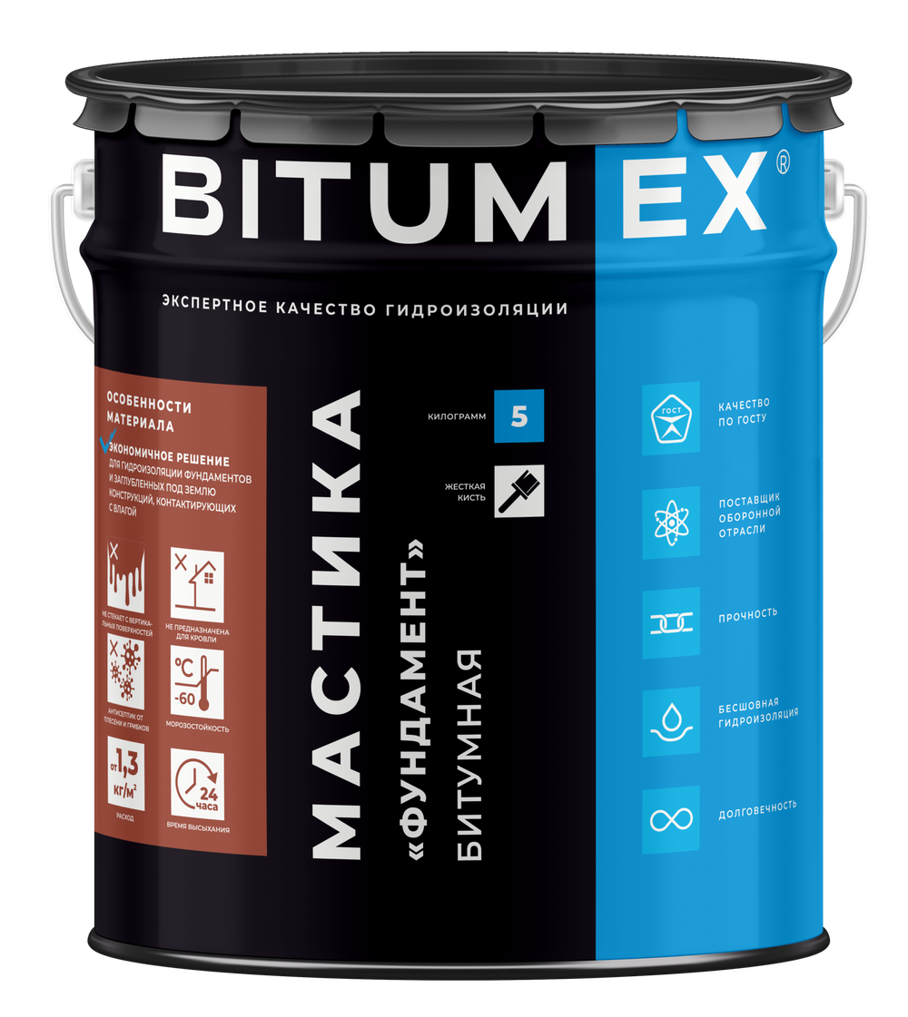 BITUMEX мастика битумная «Фундамент»