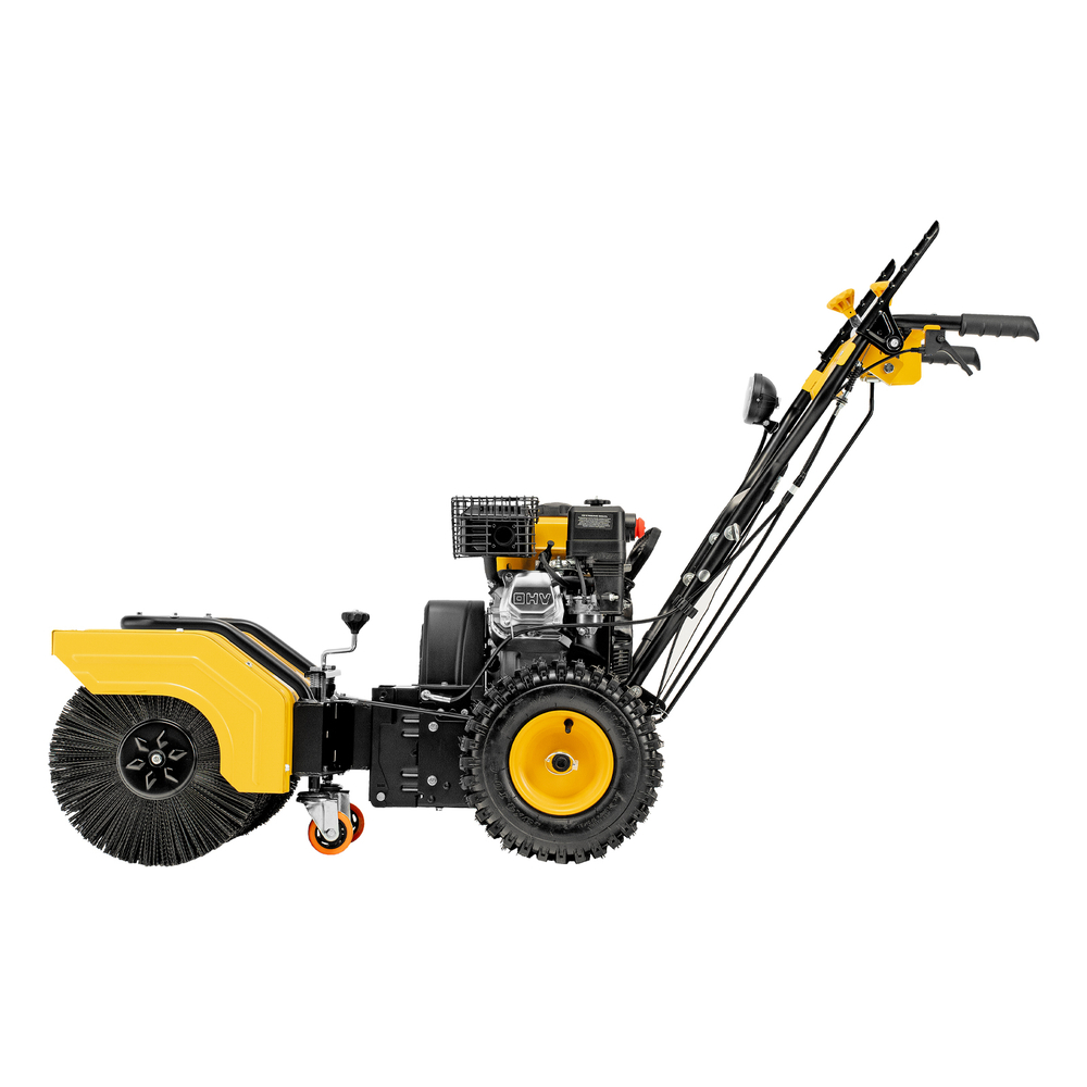 Гибридная снегоуборочная машина с функц. подметания SWB-600, 212 сс, руч. старт, 2 насадки Denzel