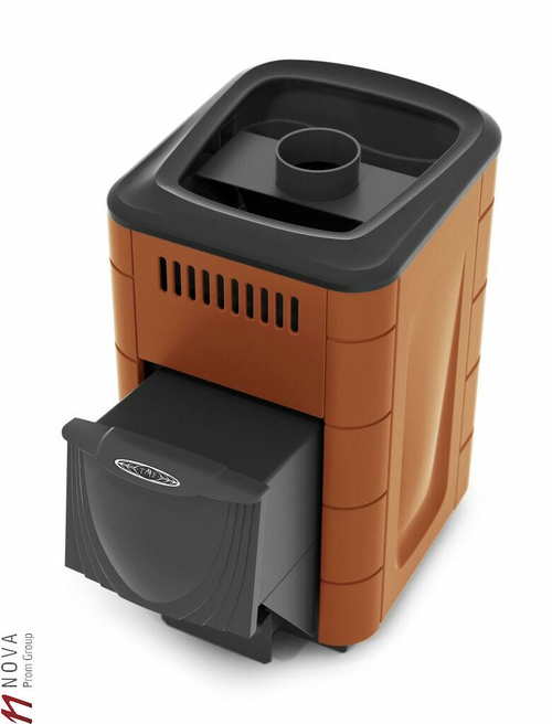 Печь для бани ТМФ Компакт 2017 Inox дверца антрацит терракота