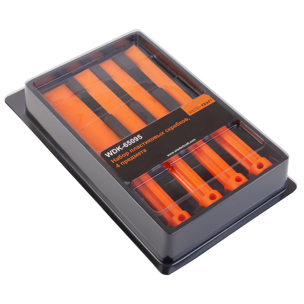 WDK-65095 Набор пластиковых скребков, 4 предмета