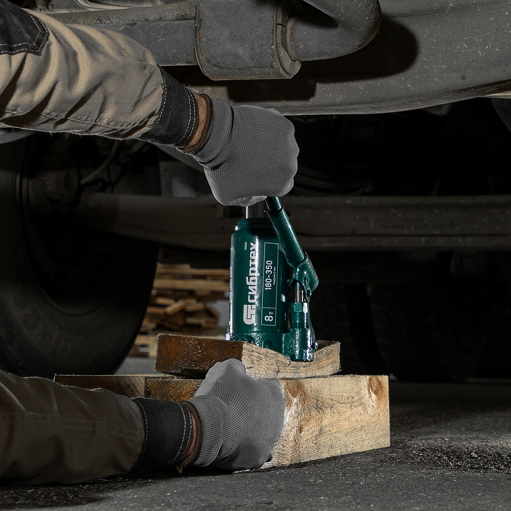 Домкрат гидравлический бутылочный, 8 т, 180-350 мм Сибртех