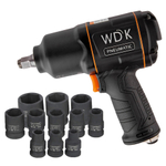 Пневматический ударный гайковерт с ударными головками WDK-20440SK