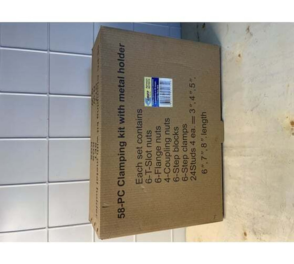 Набор станочного крепежа и прижимов из 58 предметов Т-паз 12 мм, М10, металл. футляр GRIFF b275515