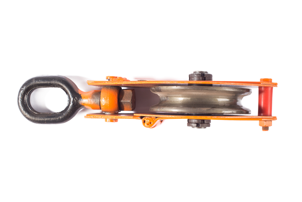 Блок монтажный однорольный с ушком TOR 2 т с откидной щекой