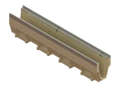 Лотки водоотводные полимербетонные CompoMax DN100 каскадом h160-h260 под решетки кл. С250, D400