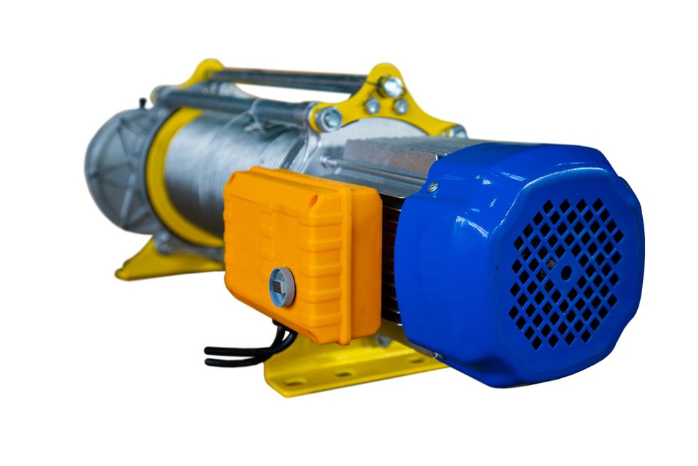 Лебедка электрическая 300/600кг 100/50м с канатом 380В 24м/мин алюминиевый корпус TOR KCD (TSA)