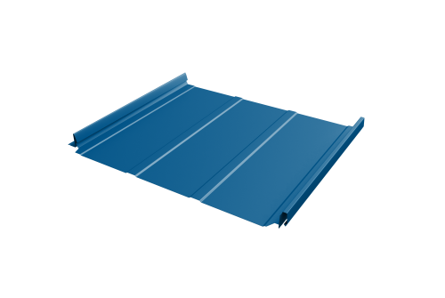 Кликфальц Pro Line Grand Line 0,45 PE с пленкой на замках RAL 5005 сигнальный синий