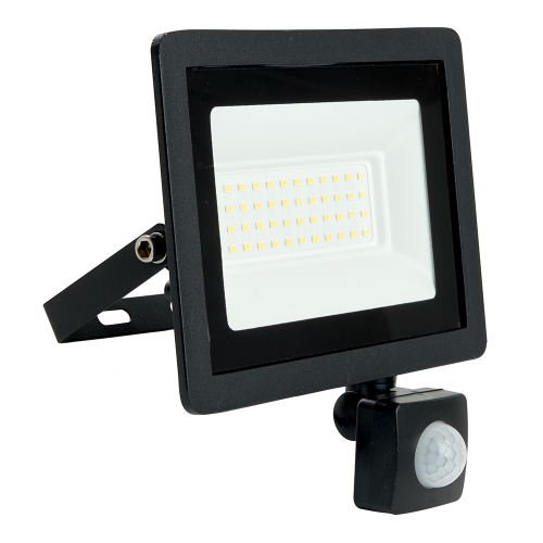 Светодиодный прожектор SAFFIT с выносным датчиком SFL80-50 IP65 50W 6400K черный 29524