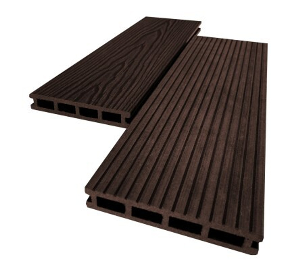 Террасная доска AIWOOD 150х25х6000мм брашированная двусторонняя 3D/вельвет