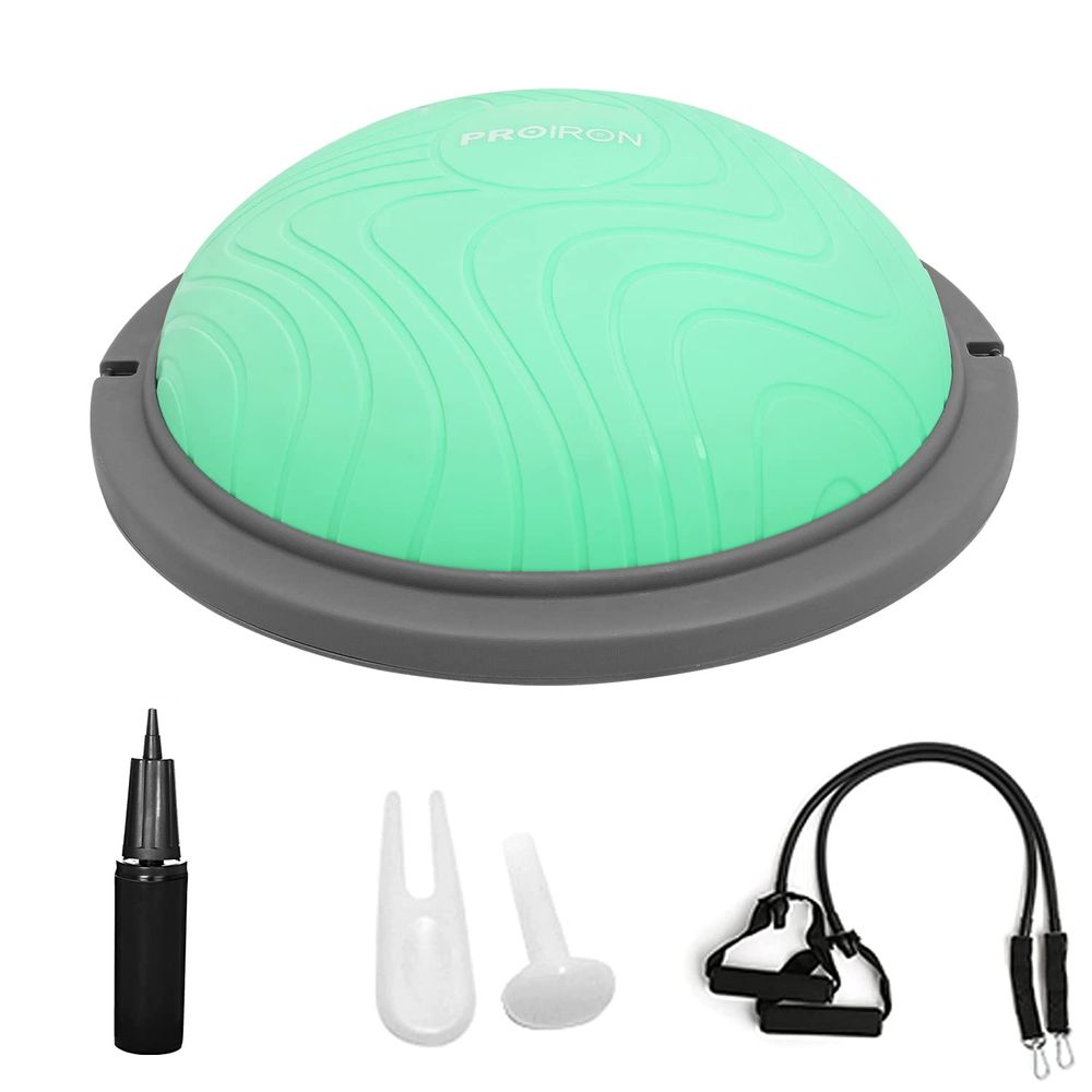 Балансировочная платформа с эспандерами 47см, зеленая ProIron от ГЕЛЕОС