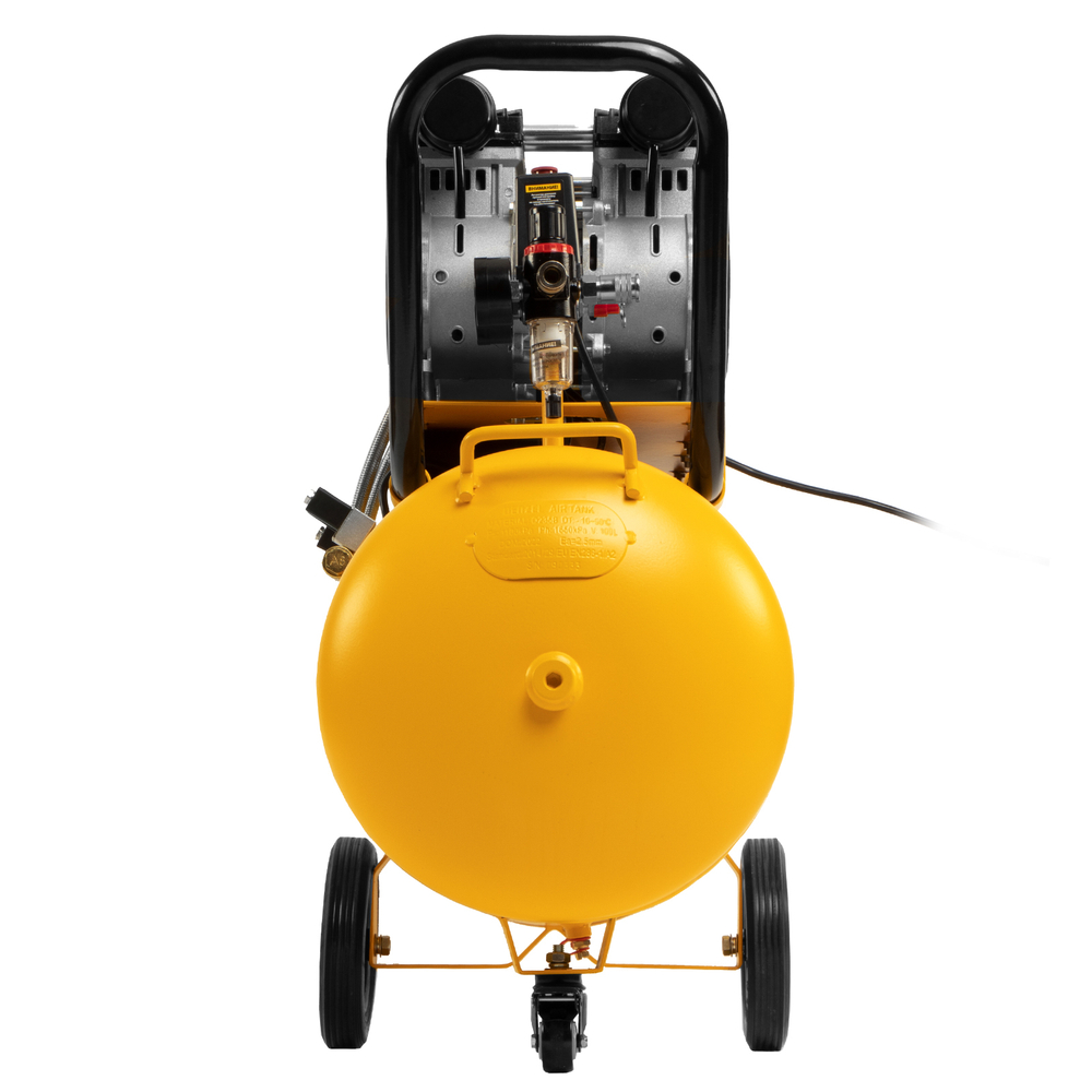 Компрессор безмасляный, малошумный DLS 3300/100, 3300 Вт,3x1100, 100 л, 570 л/мин ,блок управления Denzel