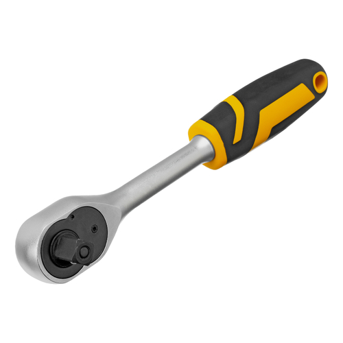 Ключ-трещотка 1/2", 90 зубьев, с быстрым сбросом, CrV Denzel