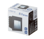 Светодиодный светильник Feron LN013 встраиваемый 3W 4000K, IP65, черный 41161