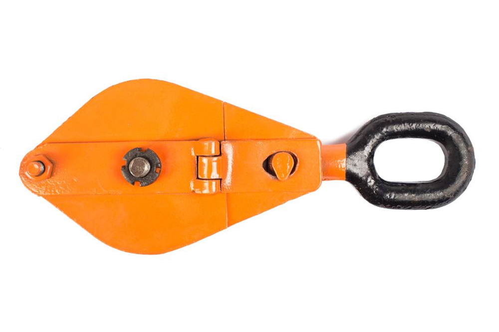 Блок монтажный однорольный с ушком TOR 0,5 т с откидной щекой