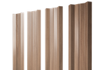 Штакетник М-образный А с прямым резом 0,45 Print Elite Honey Wood TwinColor