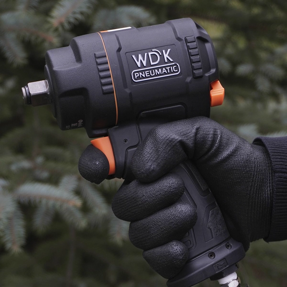 WDK-20425S Гайковерт пневматический ударный, композитный корпус, привод 1/2", 1200 Нм