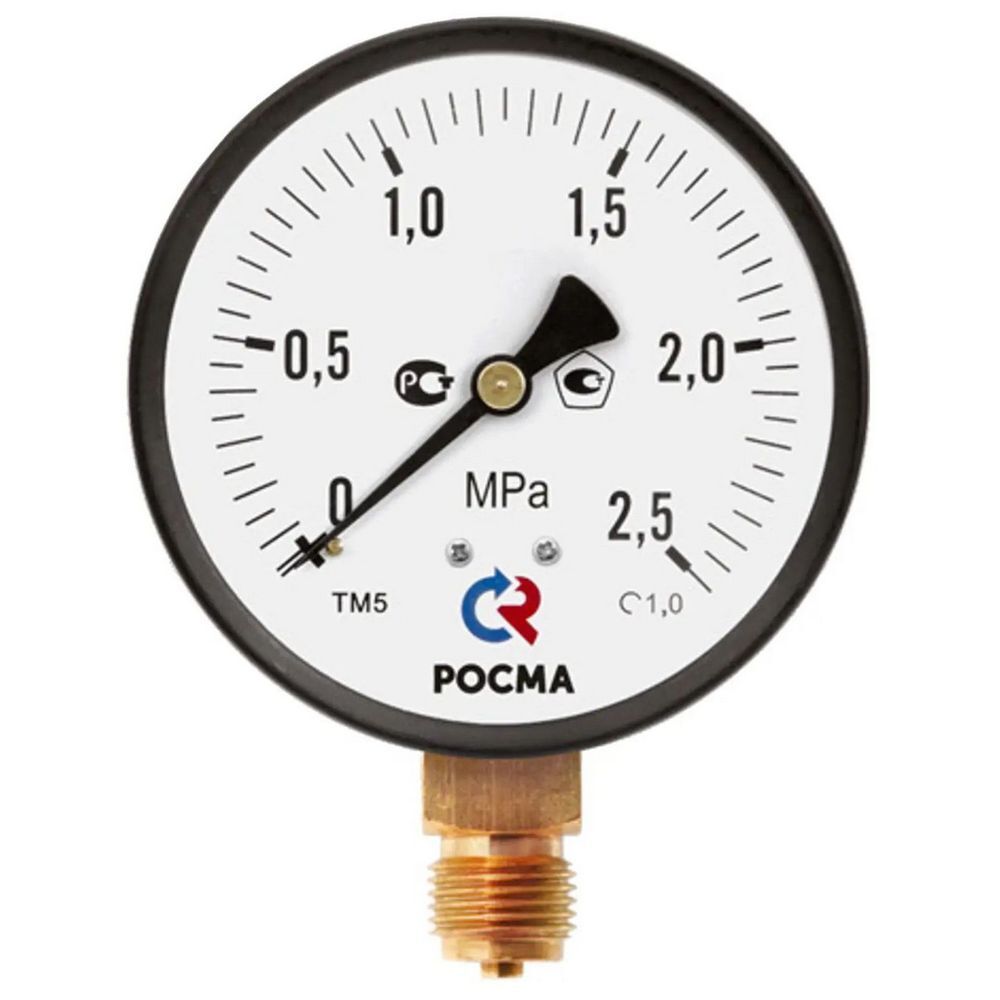 Манометр радиальный Росма ТМ-51GР.GG IP4G (G-G.1МПа) М2Gх1.5 1.5 общетехнический, 1GGмм, тип - ТМ-51GР, радиальное присоединение, шкала (G-G.1МПа), резьба М2Gх1.5, класс точности 1.5