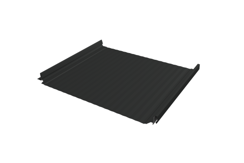 Кликфальц Pro Gofr Grand Line 0,5 GreenCoat Pural BT, matt с пленкой на замках RR2H3 (RAL 7016 антрацитово-серый)