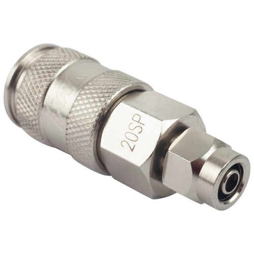 Пневматическое быстроразъёмное соединение с обжимным креплением PU шланга Ø 5х8 мм Harrison HRS-20SPA