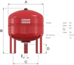 Расширительный бак Flamco Flexcon R 50л 6 бар 16053RU