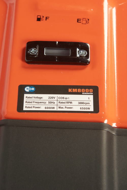 Генератор бензиновый 6,0 кВт 220В 27 л с электростартером и колесами TOR KM8000H