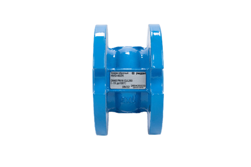 Ридан NVD-402R 082X8476R — Клапан обратный фланцевый пружинный с аксиальным затвором, PN16, DN150, чугун GJL250