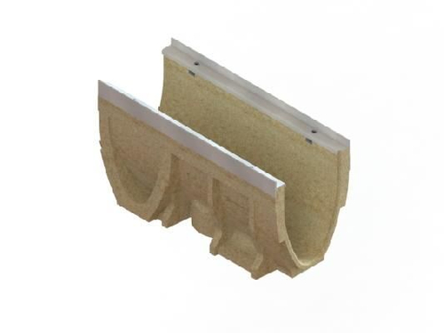 Лотки водоотводные полимербетонные CompoMax Drive DN150 каскадом h260-h320 полуметровые под решетки кл. E