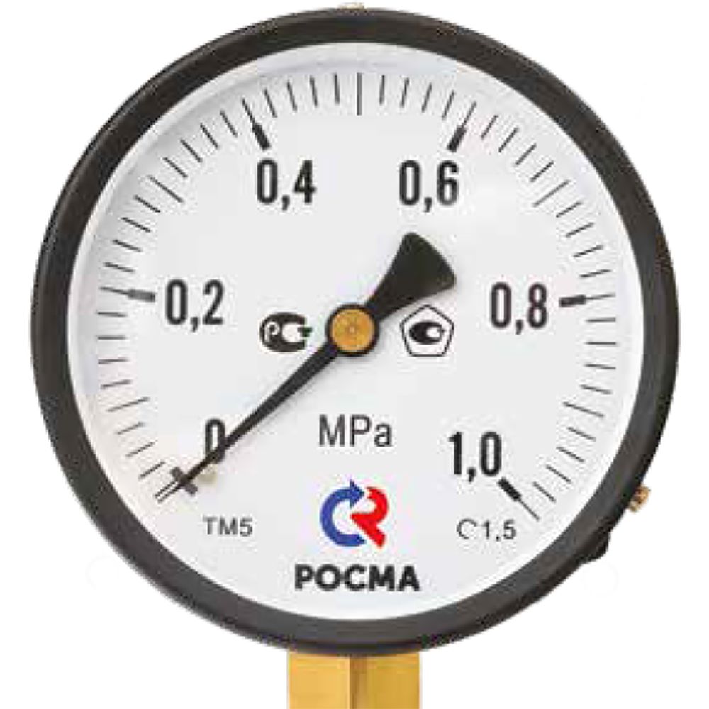 Манометр Росма ТМ-31GР.GG (G-2.5 кгс/см2) М12х1.5 1.5 общетехнический 63 мм, радиальное присоединение, класс точности 1.5