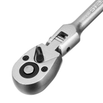 Ключ-трещотка шарнирный 1/4", СrV, 72 зуба, с быстрым сбросом, матовый хром Stels