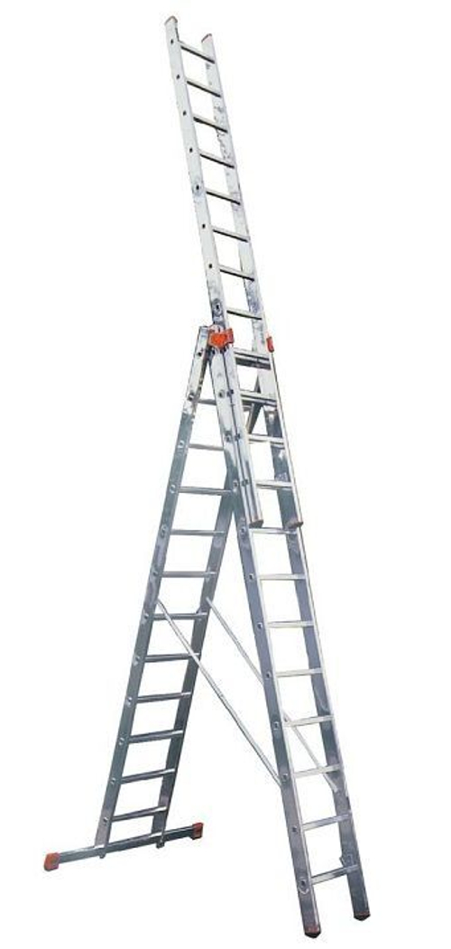 TRIBILO Универсальная лестница из трёх частей, 3 х 14 перекладин