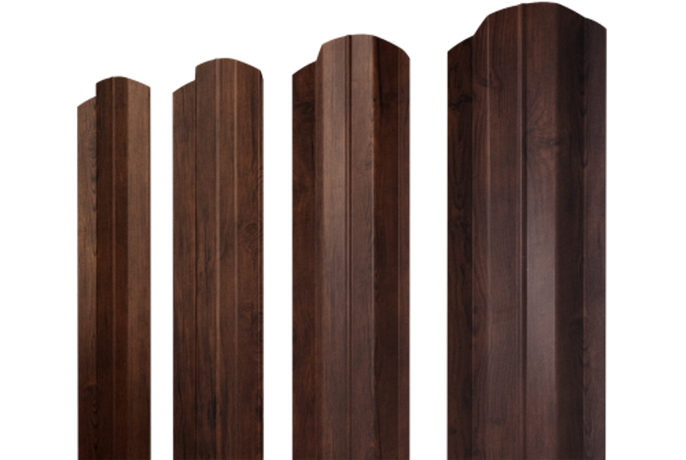 Штакетник М-образный B фигурный 0,45 Print-Double Premium Cherry Wood Fresh