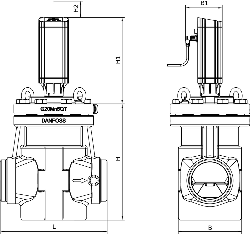 Клапан регулятор-давления ICM 100 (100 DIN), без привода