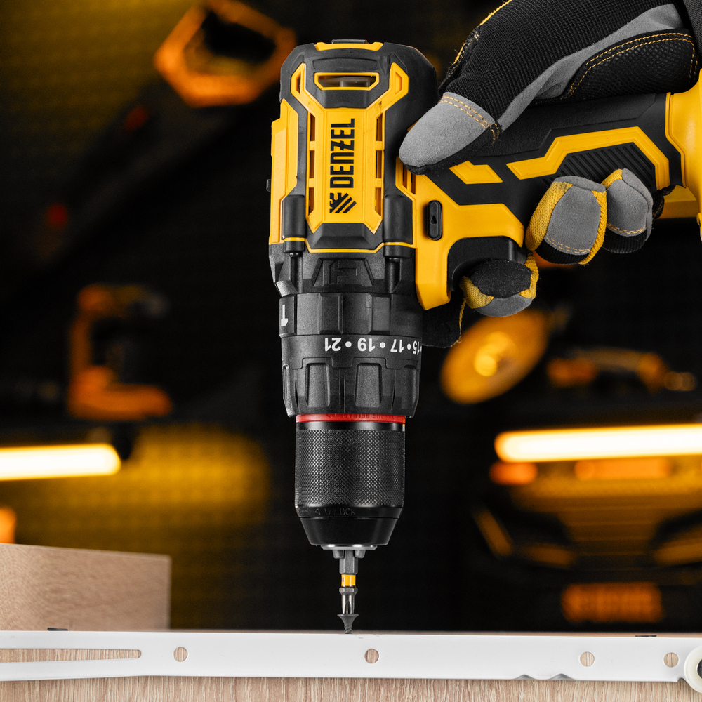 Дрель-шуруповерт аккумуляторная ударная бесщет. CIDH-BL-20, Li-Ion, 20 В// Denzel