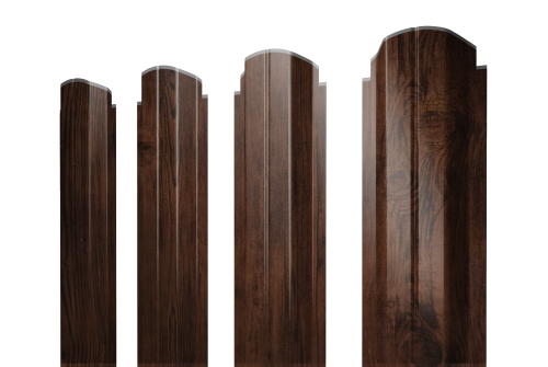 Штакетник П-образный А фигурный 0,45 Print Elite Cherry Wood TwinColor