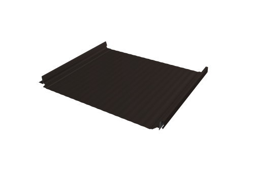 Кликфальц Pro Gofr Grand Line0,5 Satin Matt TX с пленкой на замках RR 32 темно-коричневый