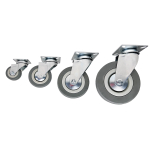 Опора поворотная колесная HITCH 120*26 резина серая SCg55