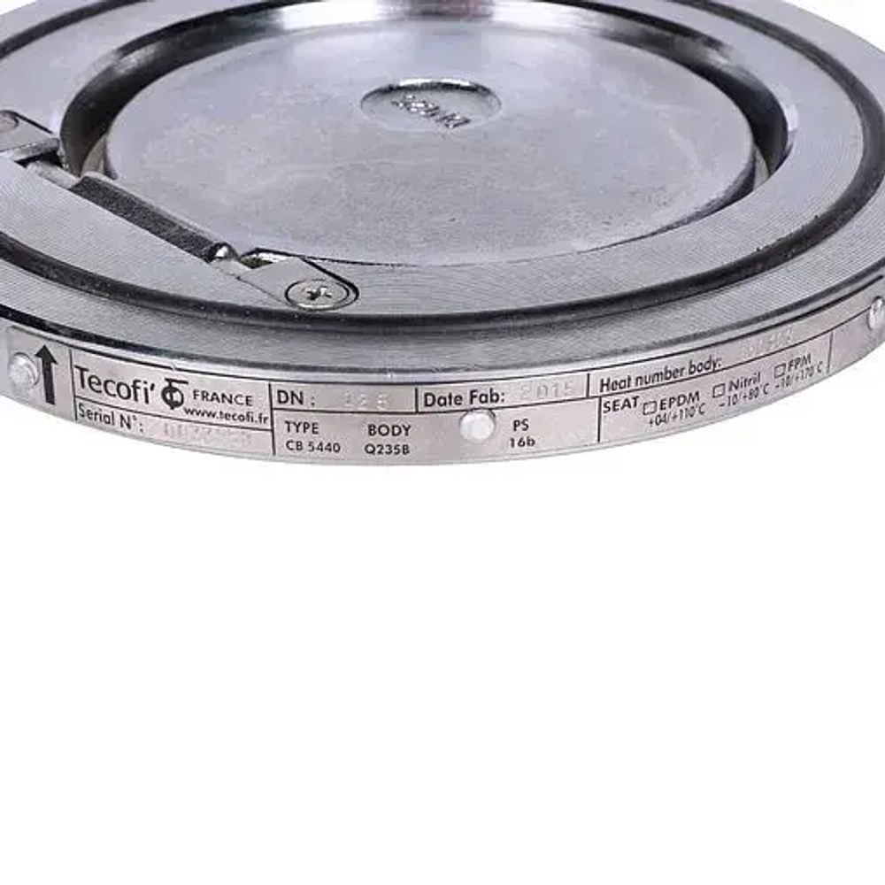 Клапан обратный поворотный одностворчатый межфланцевый Ду125 Ру16 Tecofi CB5440-0125